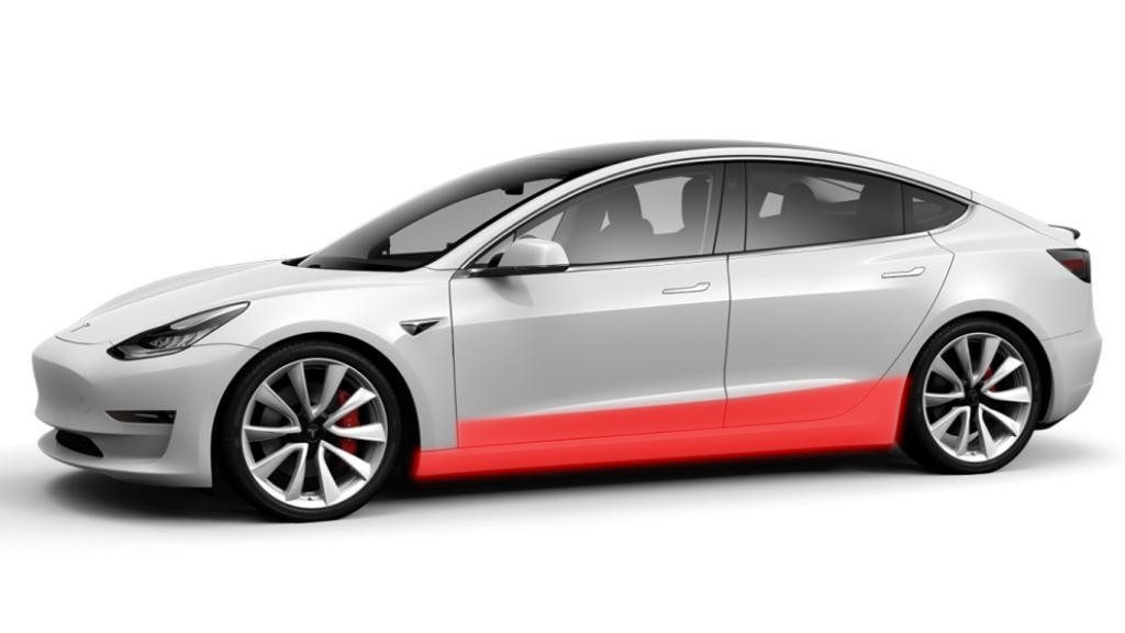 TESLA 3 ROCKER PANELS + BOOTOMS OF THE DOORS TESLA 3 ROCKER PANELS + BOOTOMS OF THE DOORS