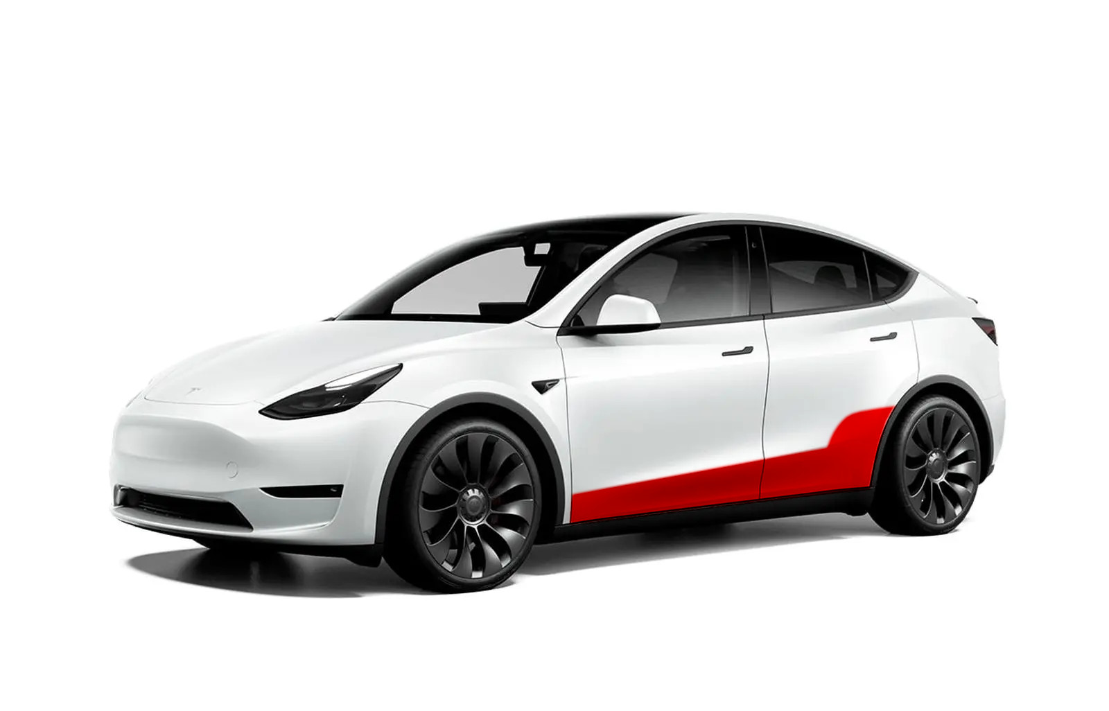 Tesla Y side paneller stenslagsfolie - PPF folie