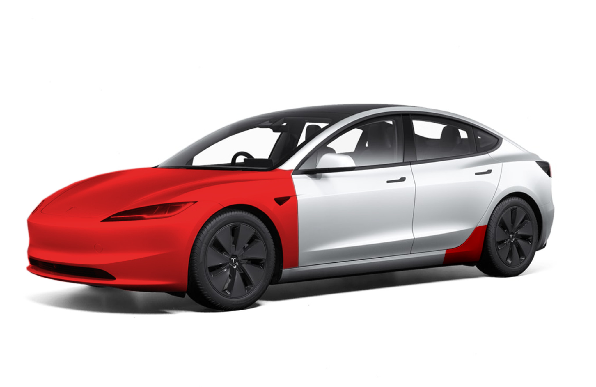 TESLA 3 Front PPF og bagerste del af panelet