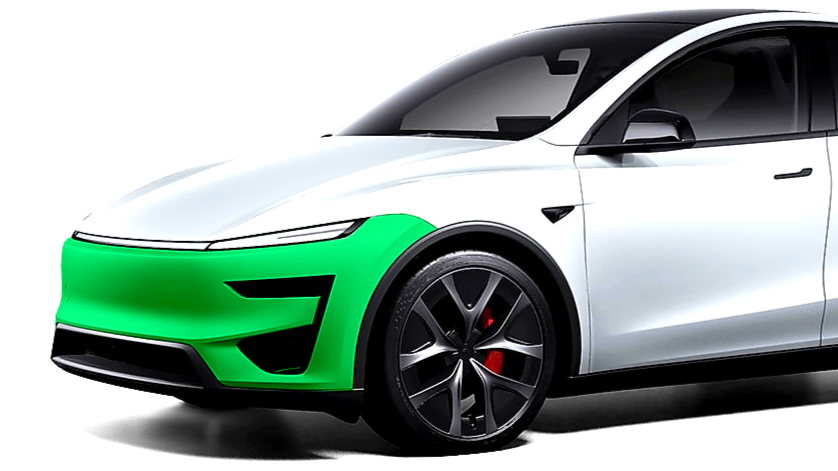 PPF beskyttelse af forkofanger på Tesla Model Y