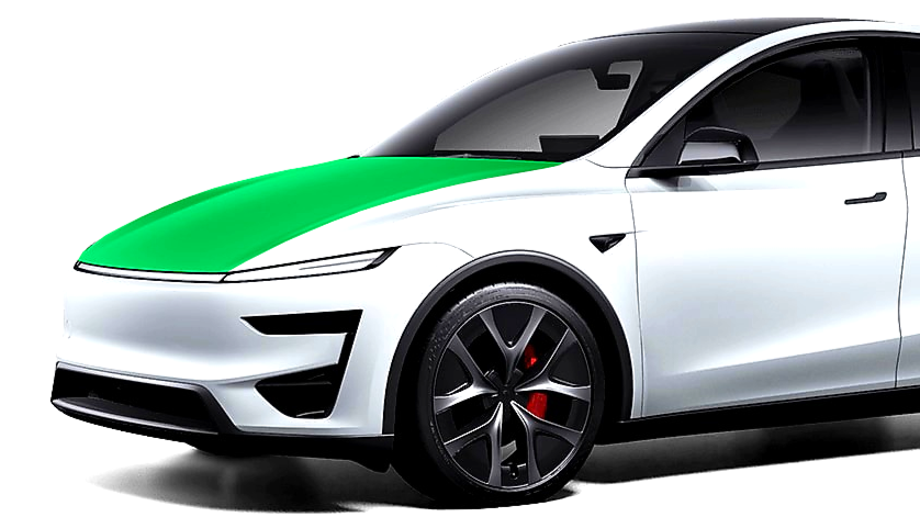 PPF lakbeskyttelse af frontklap på Tesla Model Y